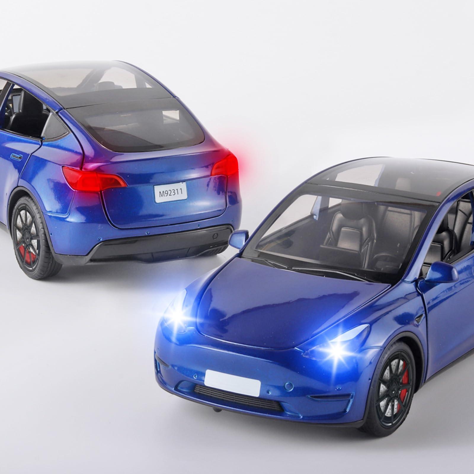 OANMYJJO OANMYJJO Toy Cars Y 1/24 Zinc Alloy Diecast Metal Model Car, Pull Back Toy Model with Light and Music, Suitable for Children Aged 3 and Above as Gifts(Blue)