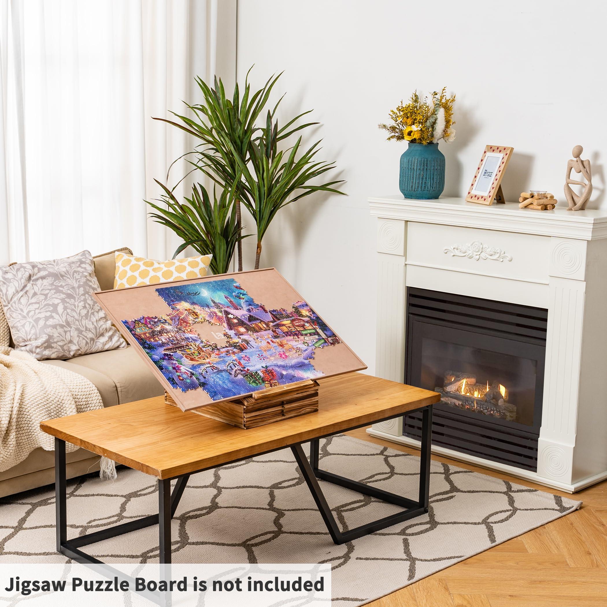 LAVIEVERT Lavievert Jigsaw Puzzle Sorting Trays & Puzzle Bracket Set, Adjustable Puzzle Easel Holder for Puzzle Board, Wooden Puzzle Sorters with Drawer Design for Up to 1500 Pieces - Comes with NO Puzzle Board