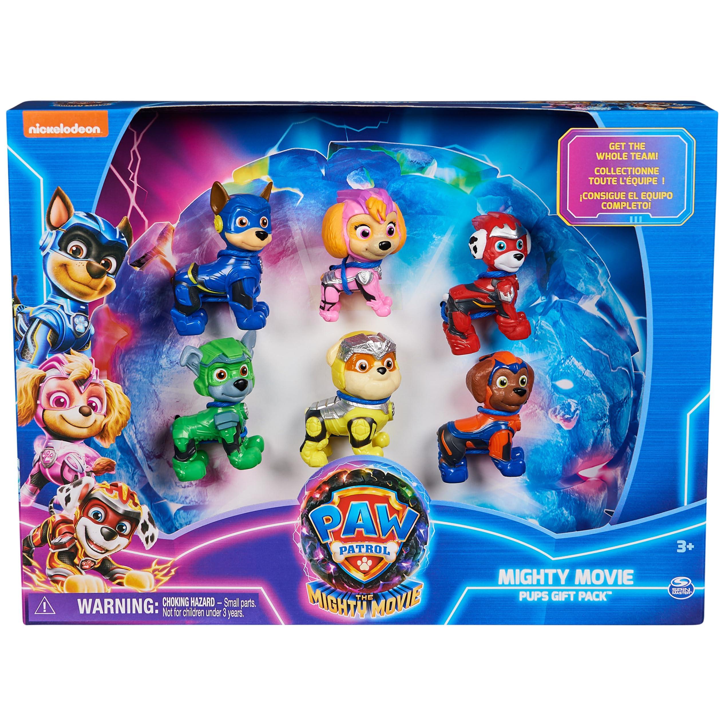 Paw Patrol Paw Patrol: The Mighty Movie, Toy Figures Gift Pack, with 6 Collectible Action Figures, Kids Toys for Boys and Girls Ages 3 and up