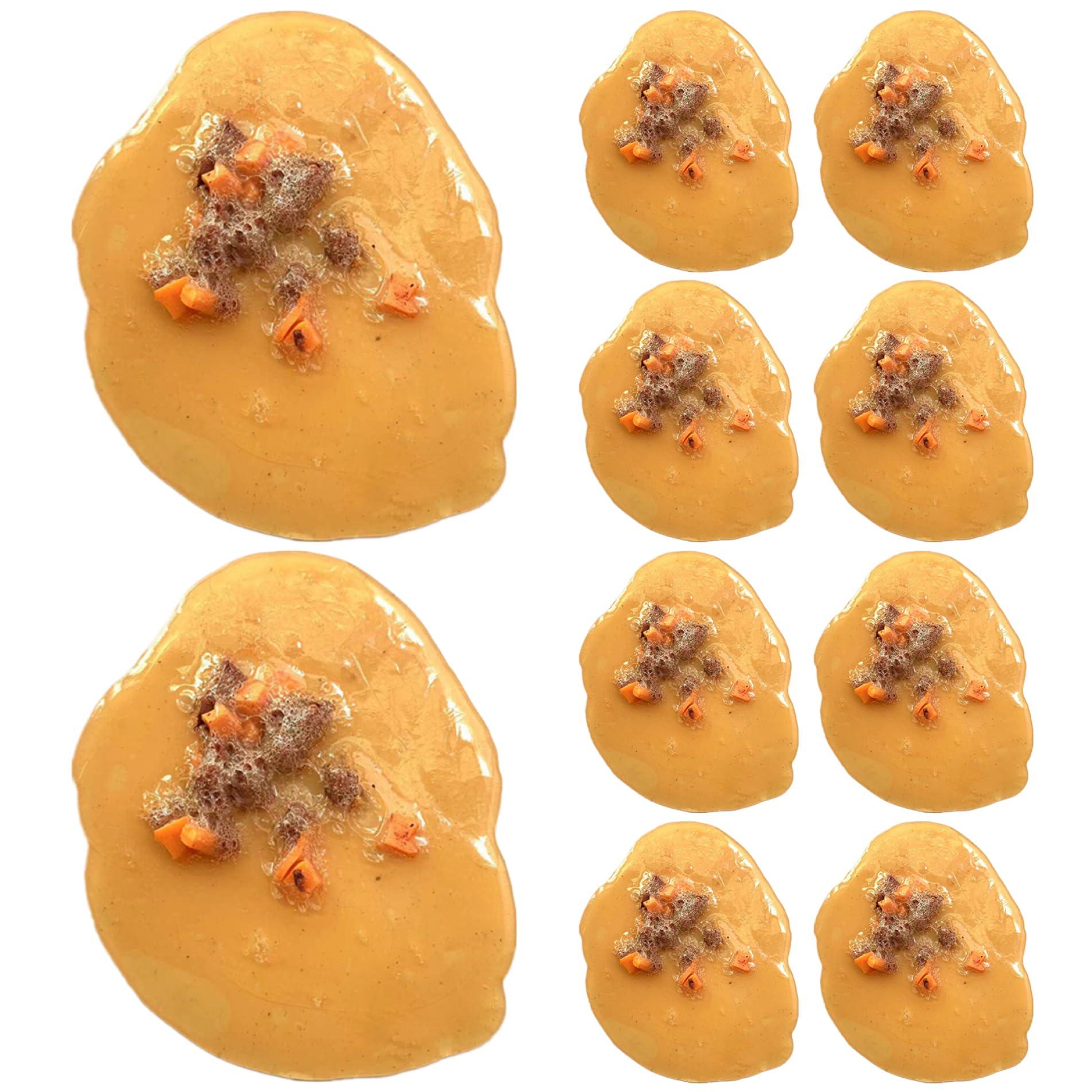 Grtheenumb Fake Puke, 10Pcs Fake Vomit Soft Prank Toys Realistic Novelty Vomit Toys Funny Joke Toys for Party Office, Pranks for Kids 4in