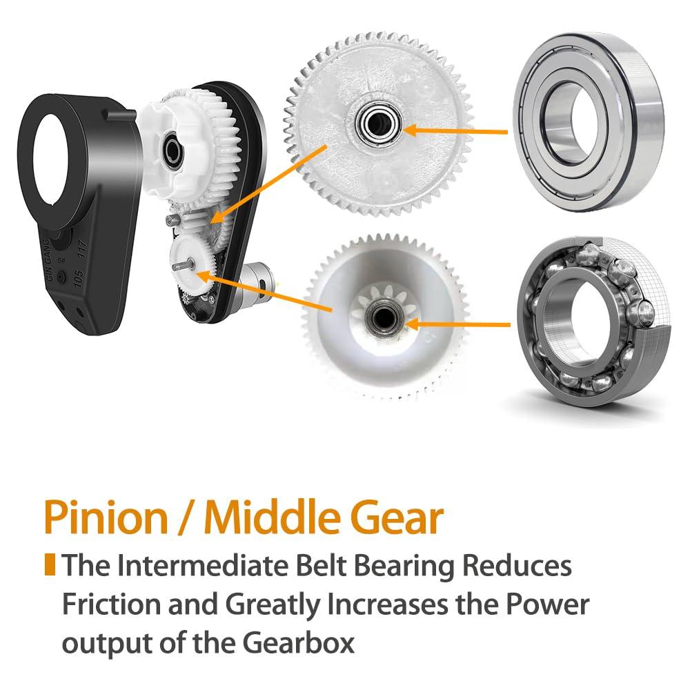 JRRXM 550 40000RPM Gearbox with 12V Motor for Power Wheels Motor Upgrade,RS550 12 Volt DC Motor High Speed Match Children\'s Ride On Car