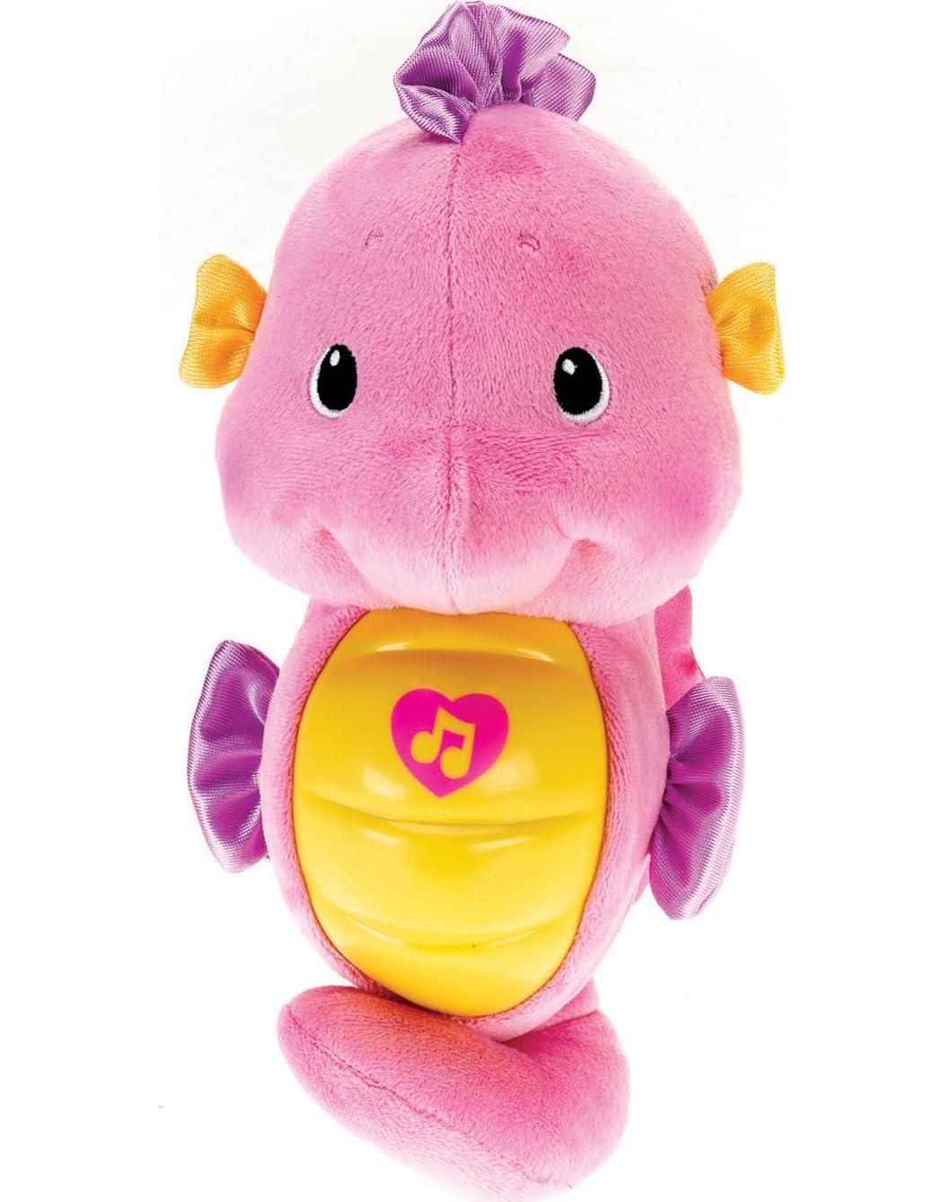 Fisher-Price Fisher-Price Musical Baby Toy, Soothe & Glow Seahorse, Pink Plush Sound Machine with Lights & Volume Control for Newborns