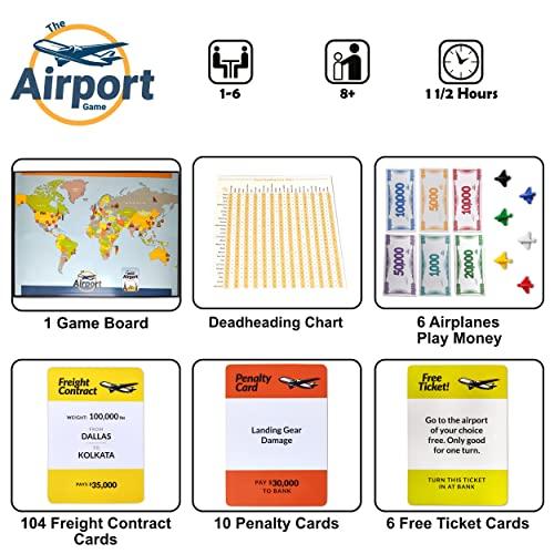 Valore Valore The Airport Game for 2-6 Players, Ages 8+ 90 min Play Time Family Games for Kids, Teens and Adults - Board Games for Family Game Night - The Family Game of Transporting Freight Around the World