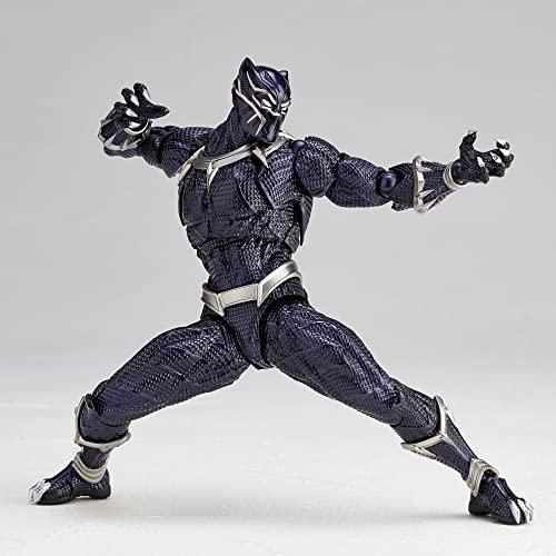 (KAIYODO) Kaiyodo Figurecomplex Amazing Yamaguchi Black Panther, Approx. 6.7 inches (170 mm), ABS & PVC Painted Action Figure, Revoltech