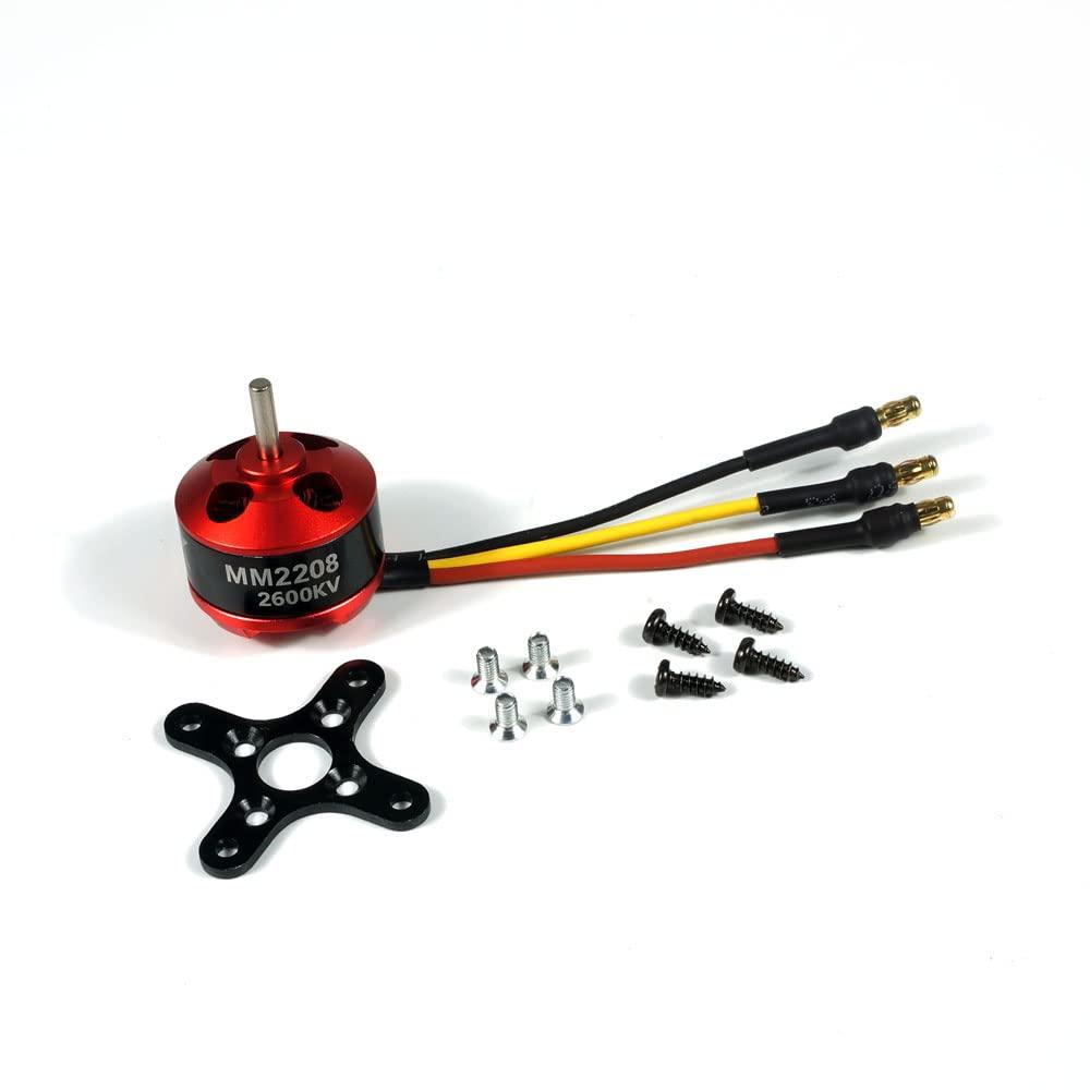 Dancing Wings Hobby Micro brushless Metal Motor MM2208 1700KV 2600KV Power Supply for RC Models (MM2208A)