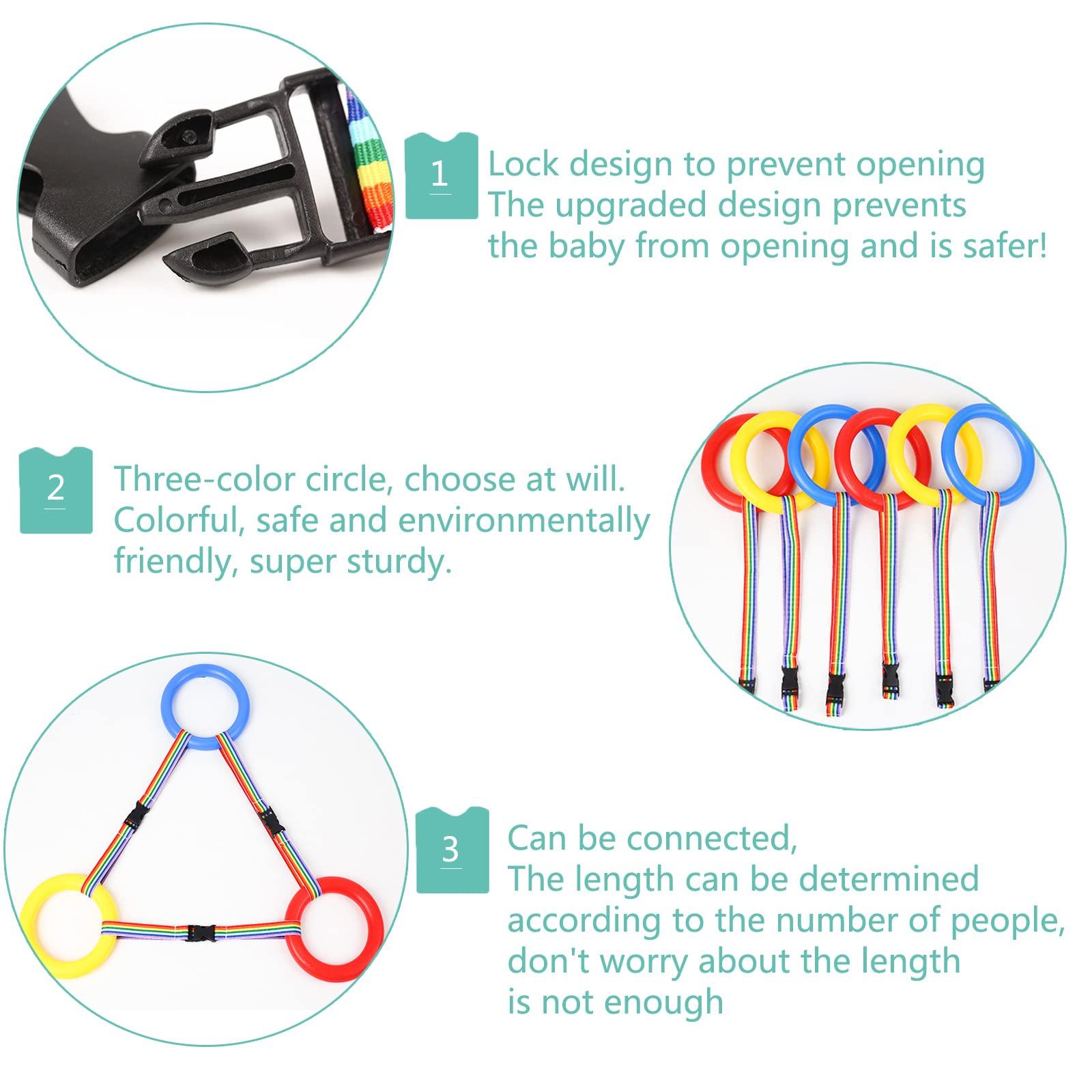 Koconh Walking Rope for Preschool, 6/9/12/24 pcs Kids Walking Rope, Kindergarten Walking Rope (Yellow, 12 PCS)