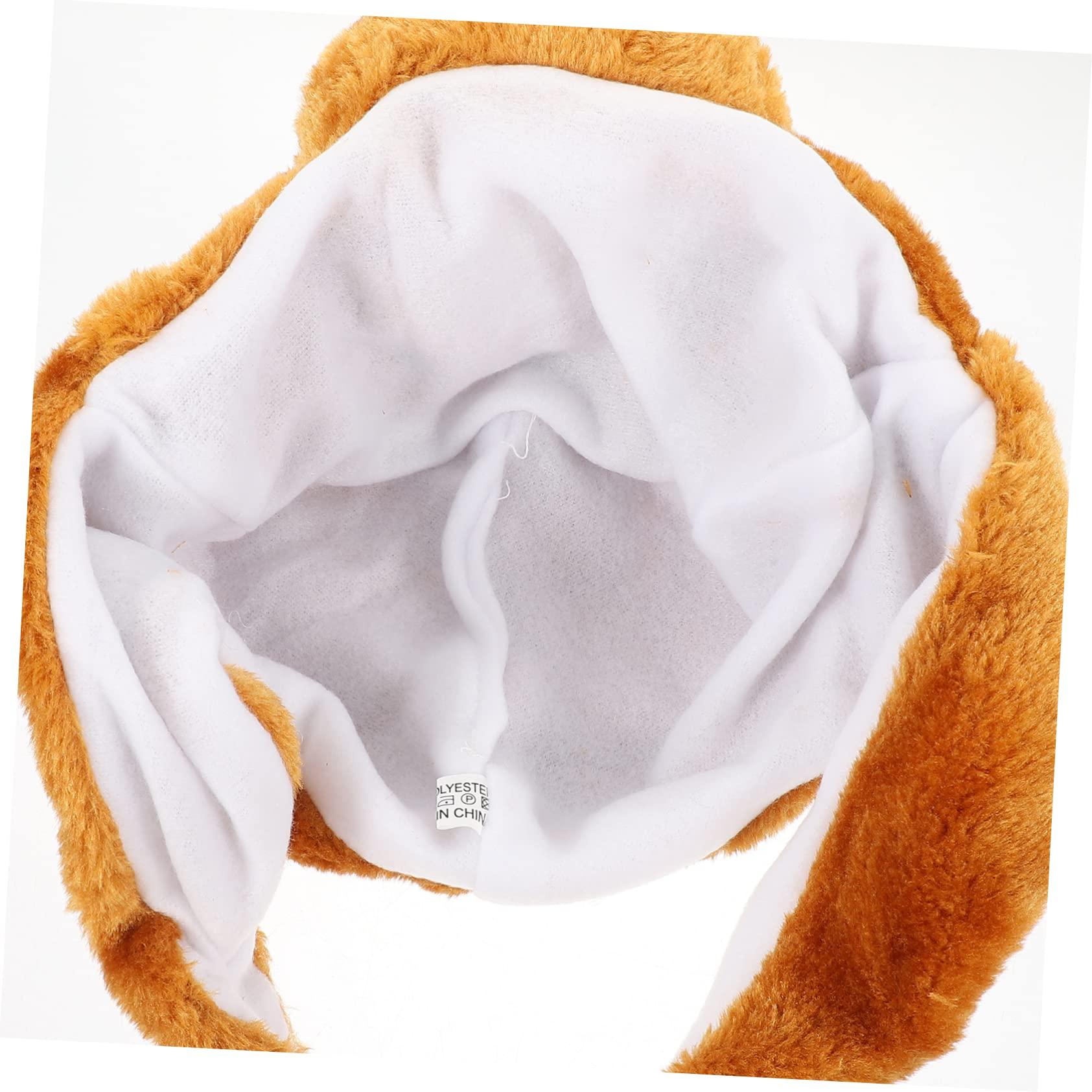 FAVOMOTO FAVOMOTO 1 x Cow Hat with Moving Ears Plush and Pp Cotton Winter for Children with Lights