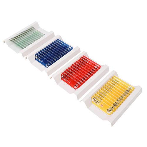 Oreilet Biological Prepared Slide, 4 Colors Professional 48pcs Specimens Slide, Microscope Slide, Gift for Kids School Including Animals, Insects Uniform
