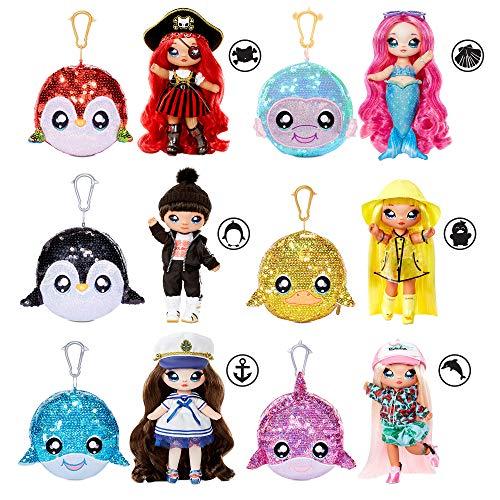 Na! Na! Na! Surprise Na! Na! Na! Surprise 2-in-1 Boy Fashion Doll and Sparkly Sequined Purse Sparkle Series – Andre Avalanche, 7.5" Penguin Boy Doll