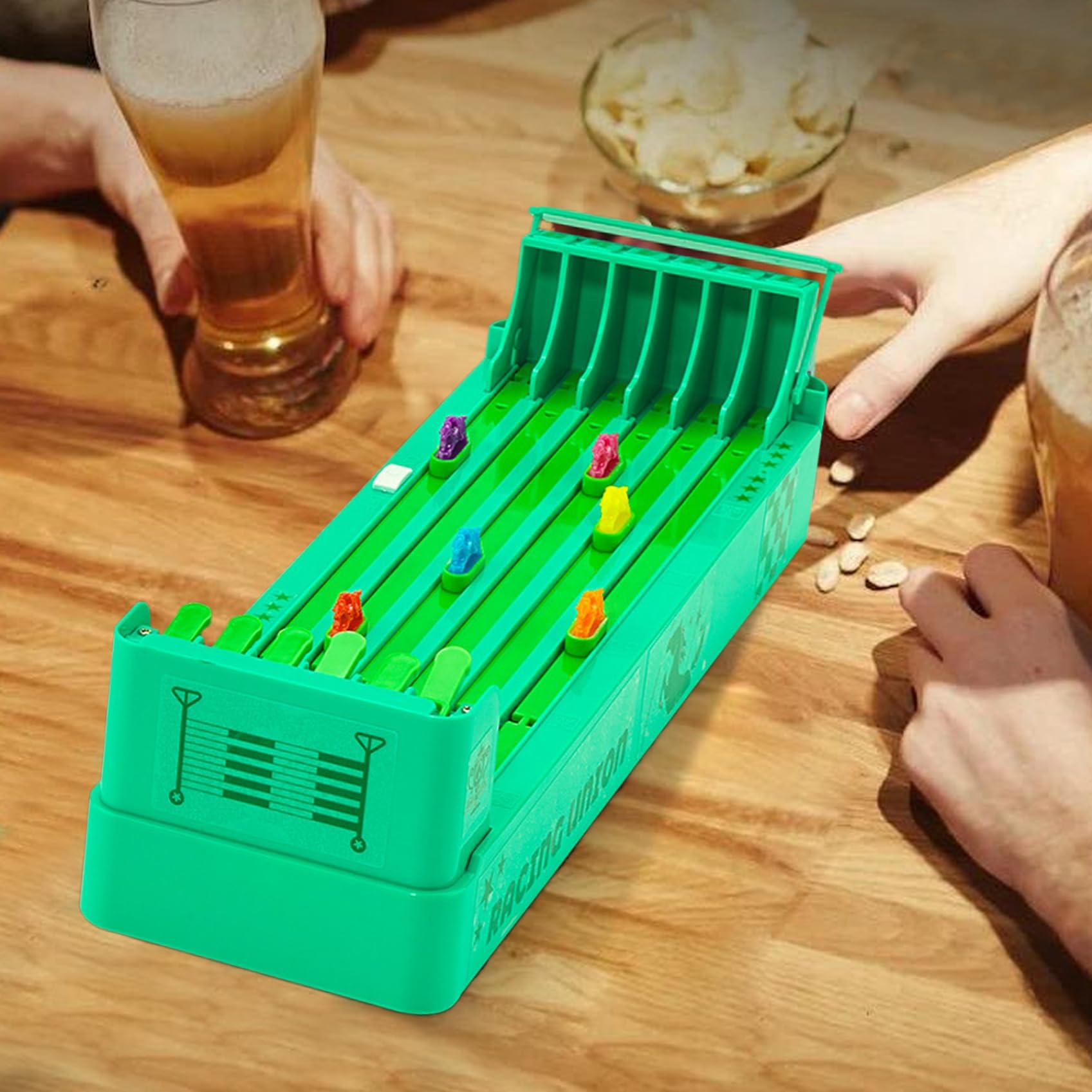 XUEYEGONGJI Horse Racing Game Electric Horse Racing Game, Multi-Players Interactive Horse Race Board Game with 6 Colorful Horse, Portable Racing Games for Bar Home Tabletop, Night Party, Birthday Gifts