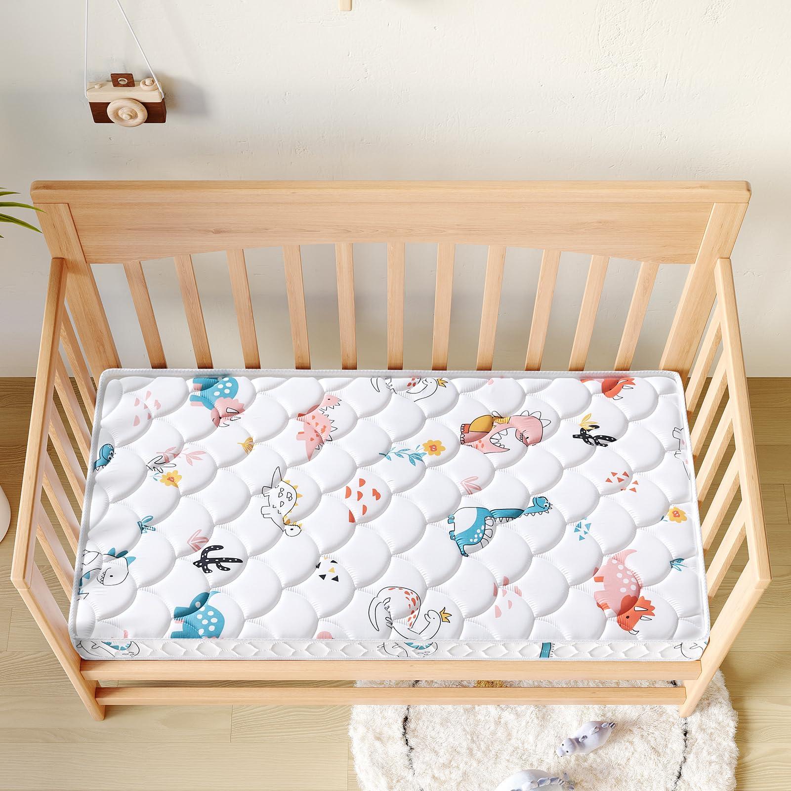 Letmxiu Letmxiu Premium 5" Crib Mattress and Toddler Mattress, Dual-Sided and Firm Toddler Bed Mattress, Hypoallergenic Toddler Mattress for Toddler Bed, Non-Toxic Fits Standard Crib and Toddler Bed