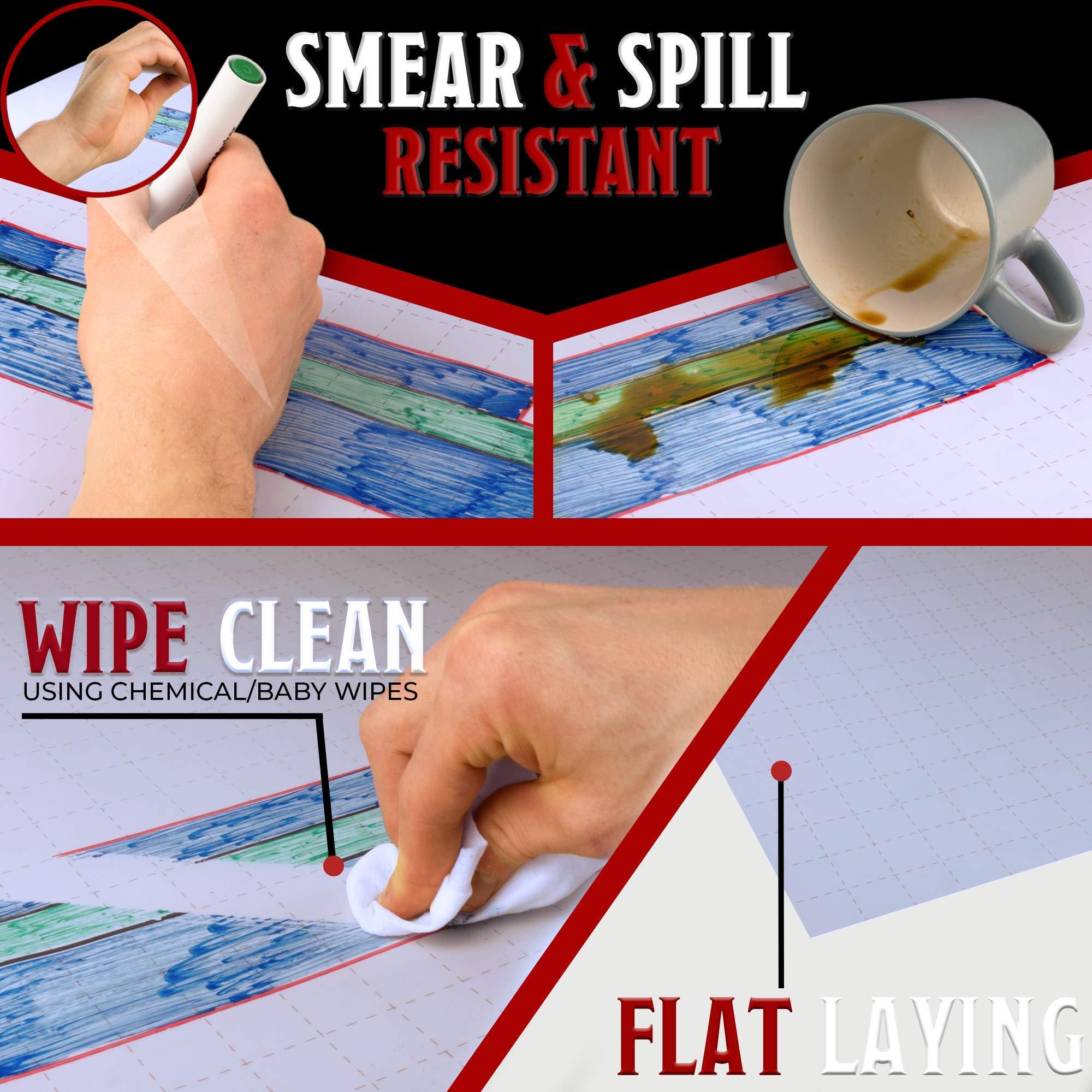 Ergon Games Ergon Games Silicone Battle Grid Mat for TTRPG | White 2\' x 3\' Dungeon Master Mat. for use with Dry Erase Markers.