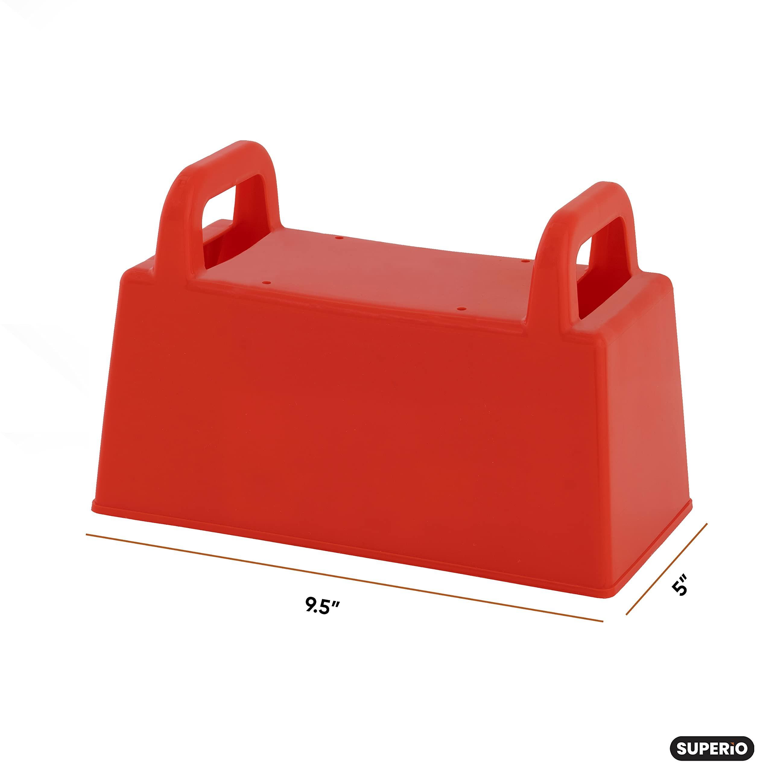 Superio Superio Snow Brick Maker Igloo Fort Block Form Outdoor Winter Snow Toys Sand Castle Building Kit for Adults and Kids Sandbox, Beach, Sand Toys (Red, 2)