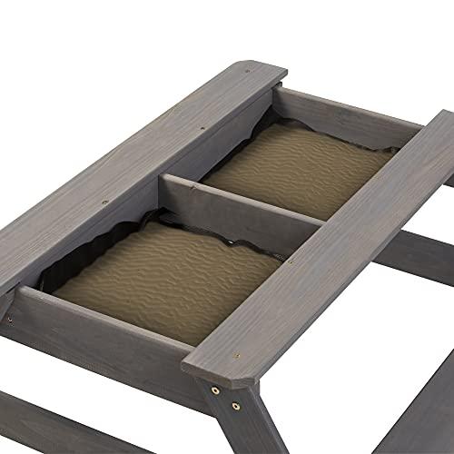 Jack and June Jack & June Cedar Convertible Sand Box and Picnic Table Playset