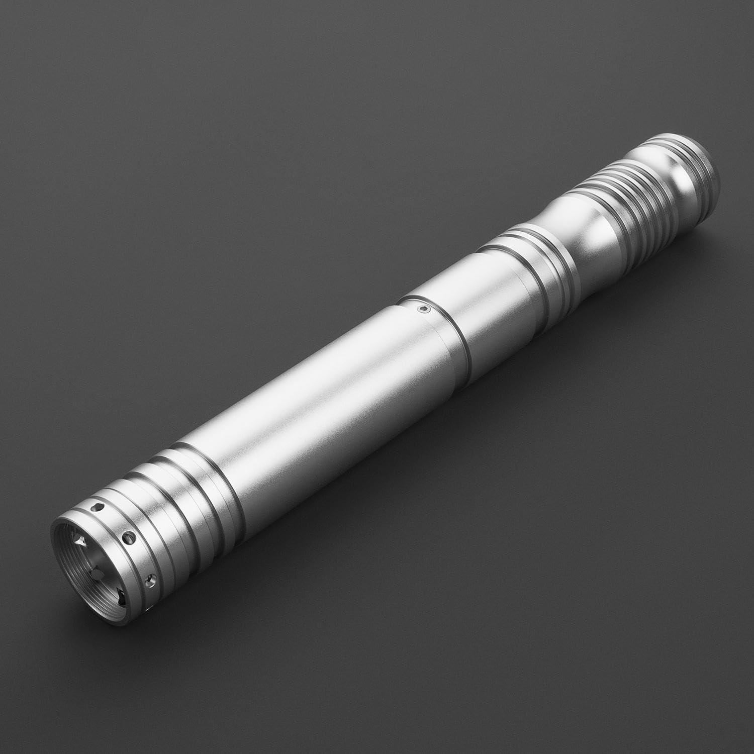 SaberX First Steps Lightsaber by SaberX: Duel-Ready, Color-Changing, 50w LED, Sound Effects, Aircraft Aluminum, Polycarbonate Blade, Ergonomic Handle, Ideal for Beginners & Enthusiasts, 92cm Xenopixel-Silver