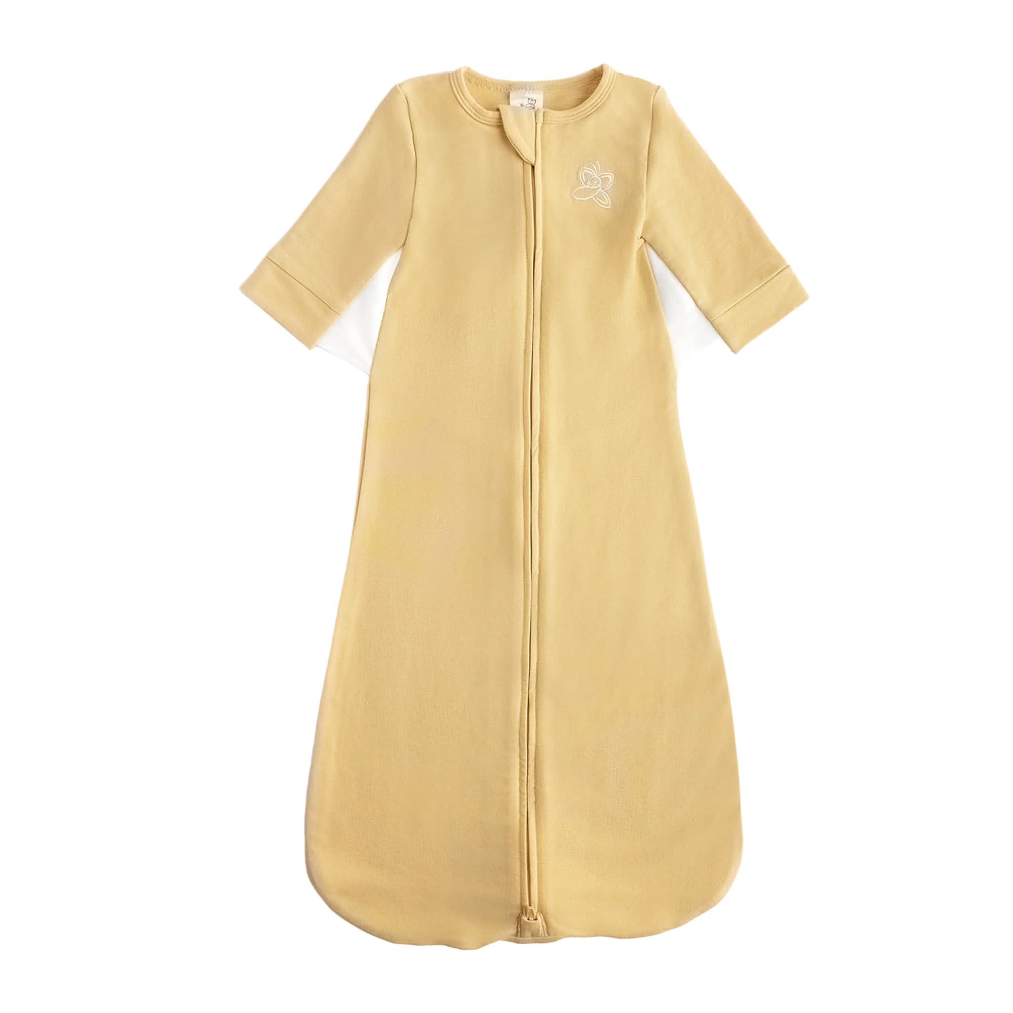 The Butterfly Swaddle The Butterfly Swaddle Organic Cotton Blend, All-in-One Butterfly Wing Sleep Sack Transitional Training System for Newborn Infant Baby with Wash Bag, Large (12-17 lbs), Mellow Yellow