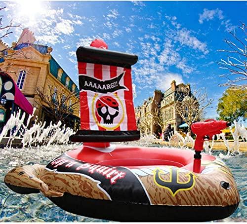 XXF-Shop Pool Float Inflatable Pirate Ship Floating Row, Summer Inflatable Pool Float Water Float Raft Ride on Pool Lounger Novelty Beach Suitable for Children for Chilling in The Pool