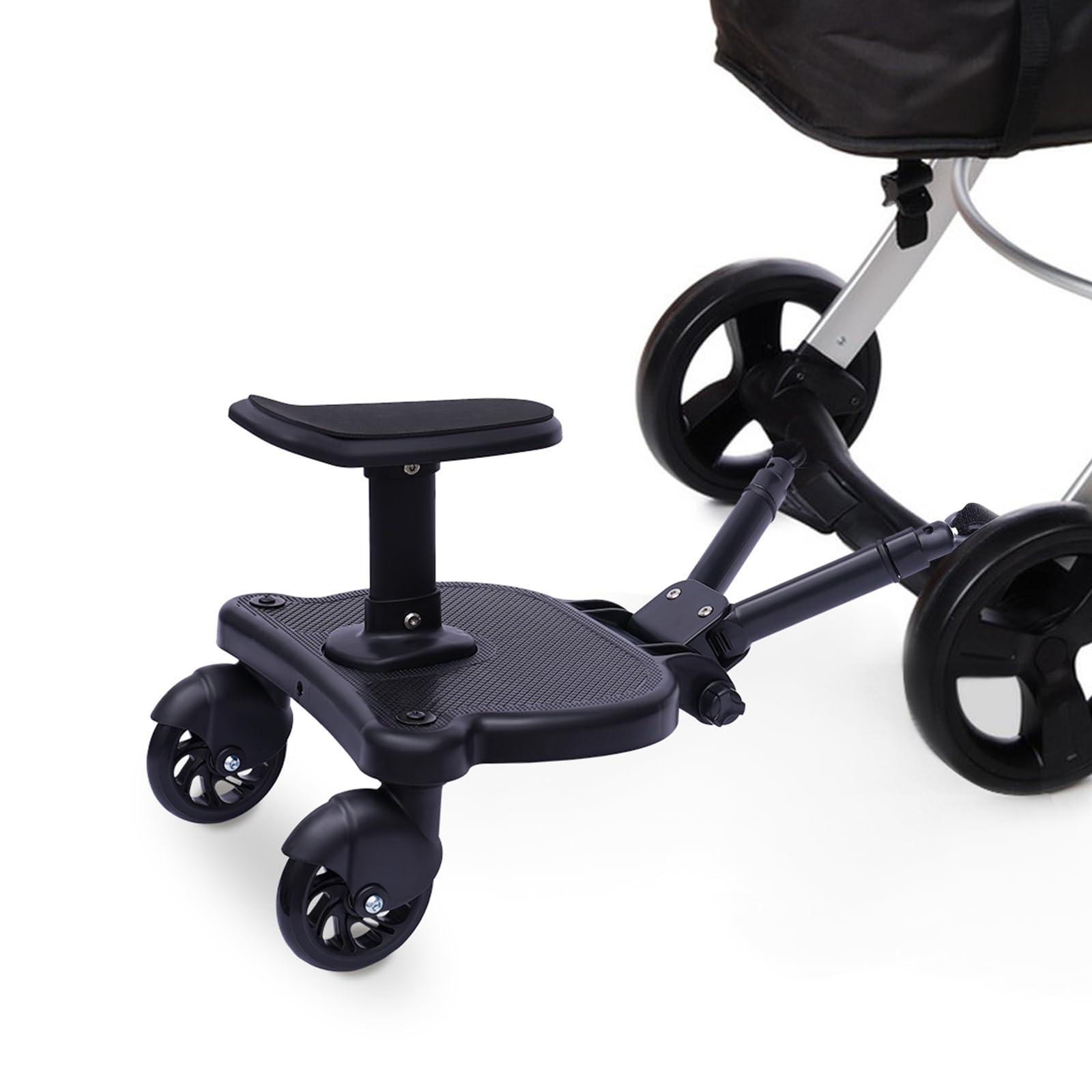 fagauhds Universal Stroller Board with Wheels,2 in 1 Sit and Stand Stroller Board, Stroller Standing Board, Stroller Attachment for Toddler to Ride, Holds Children Up to 55lbs