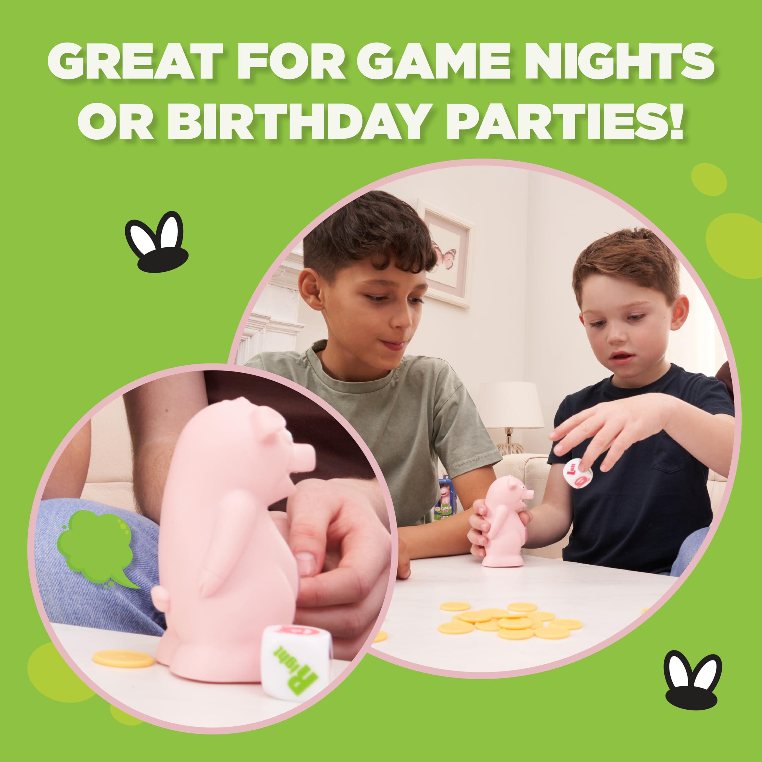 PlayMonster Stinky Pig Game Dice Game Family Games, Kids Games, Travel Games, Dice Set, Fast, Musical Active Kids Game with Funny Sounds, Family Games for Kids and Adults, Multi-Player, Ages 6+