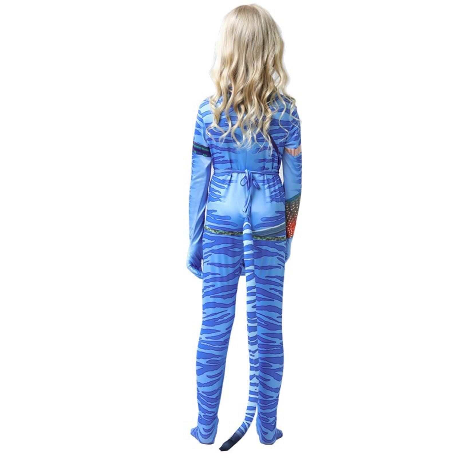 Naeviwth Naeviwth Avatar Costume for Kids, Neytiri Halloween Bodysuit Jumpsuit For Boys and Girls
