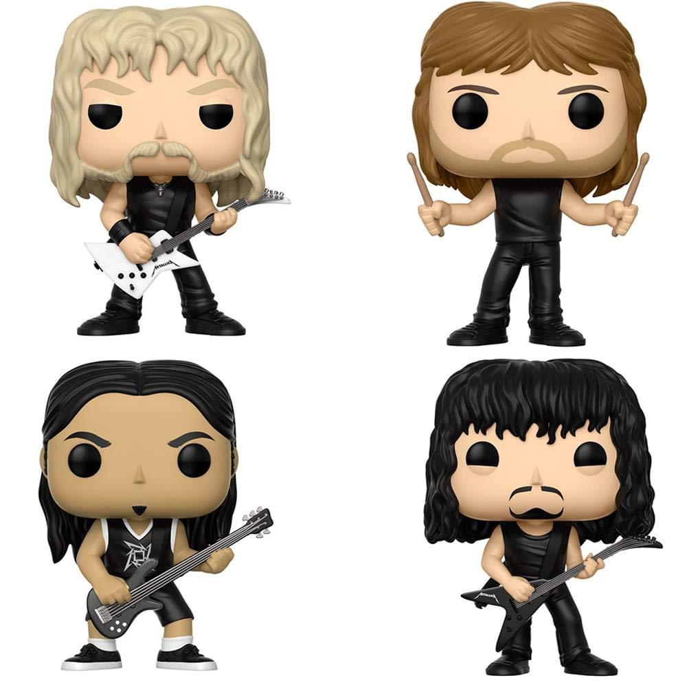 Funko Funko Music POP! Metallica James Hetfield Lars Ulrich Kirk Hammett Robert Trujillo Collectible Set