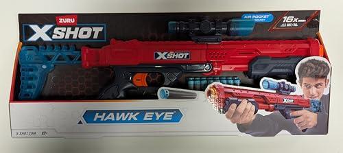 XShot X-Shot Excel Hawk Eye Foam Dart Blaster Red W/Air Pocket Technology(16 Darts) by ZURU - RED