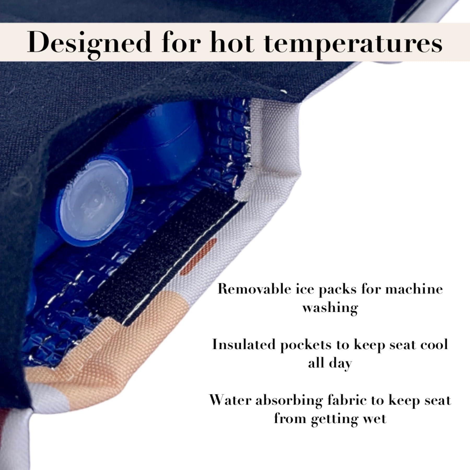 Little Bum Coolers Little Bum Coolers Original Car Seat Cooler Washable Insulated Ice Pack Infant Car Seat Cooling Cushion Mat for Hot Weather Multifunctional Baby Cooling Pad (Gingham)