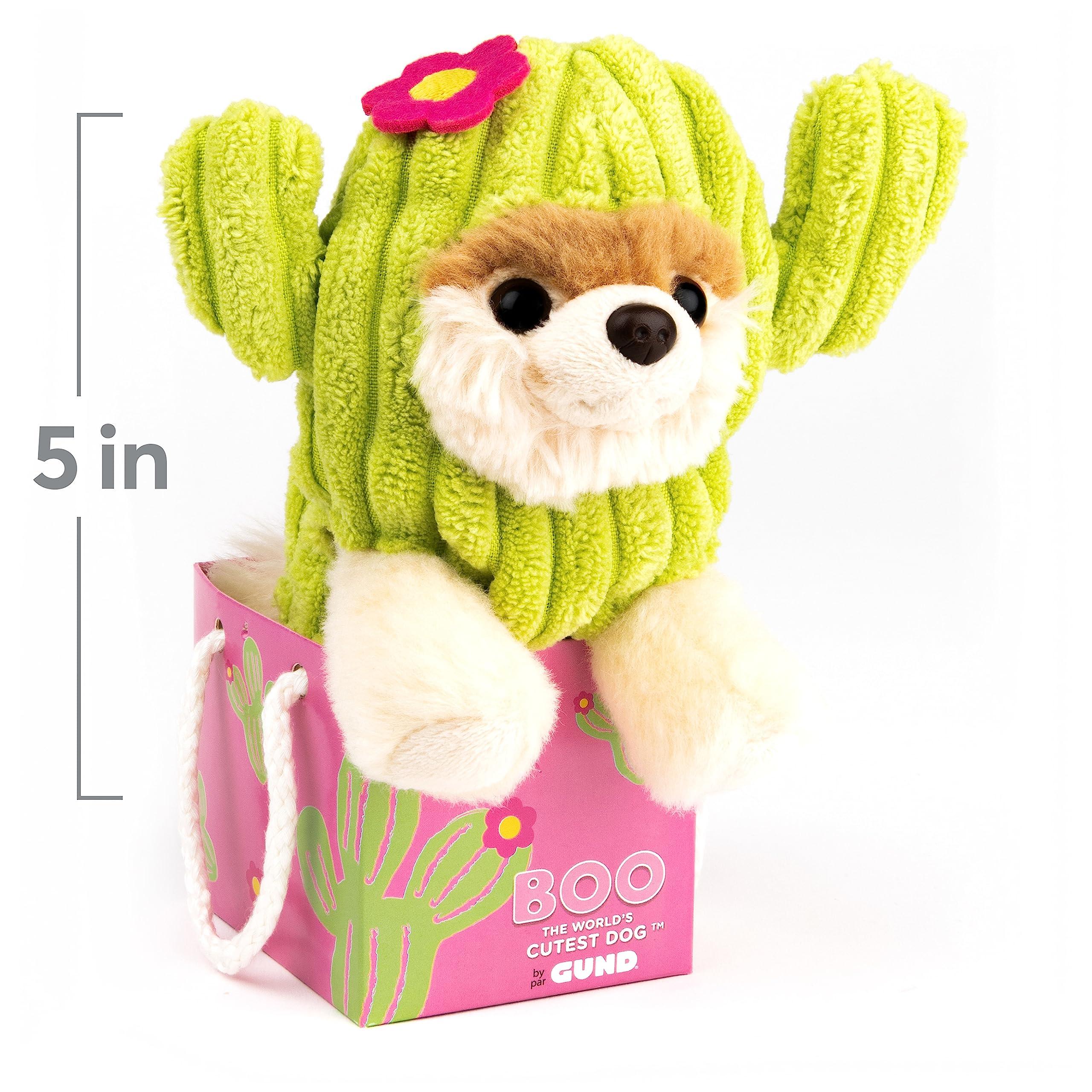 GUND GUND The World’s Cutest Dog Boo Itty Bitty Boo #62 Cactus Plush Stuffed Animal Dog, 5”