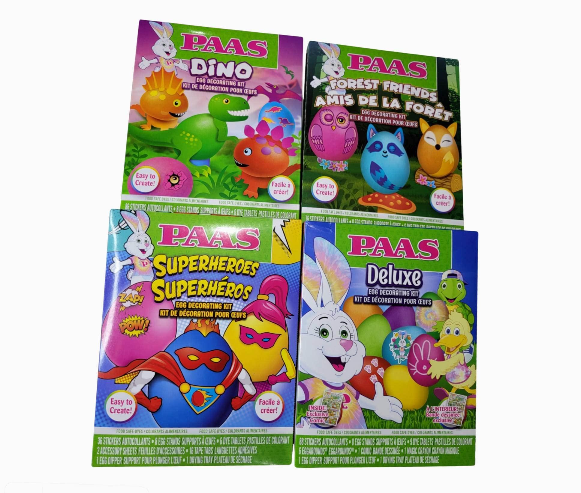 PAAS Paas Easter Egg Decorating Kit Variety Pack. Pack of 4. (Decorating Kits Will Vary)