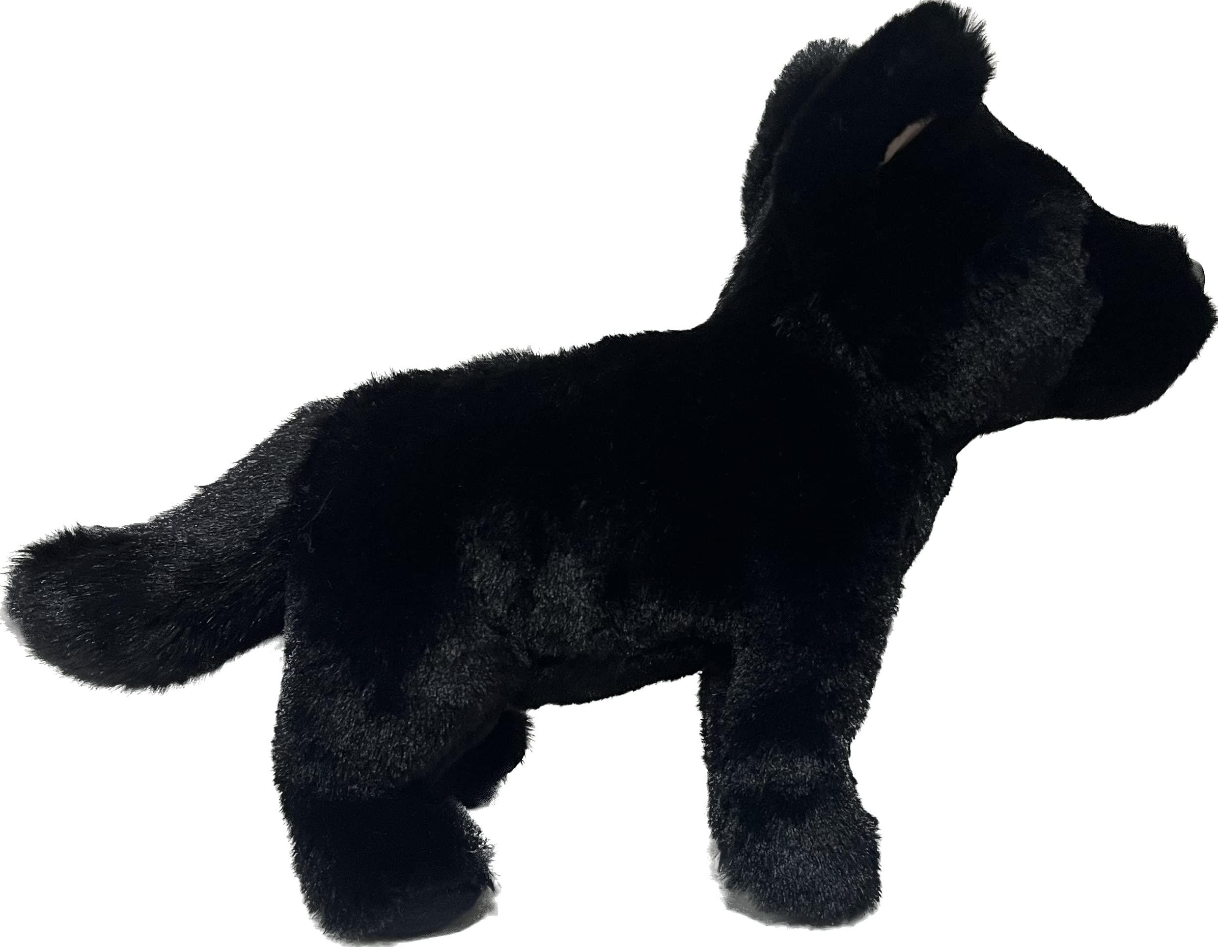Generic Black Wolf Dog Plush Stuffed Animal for Kids Black Dog Stuffed Animal 10 Inch