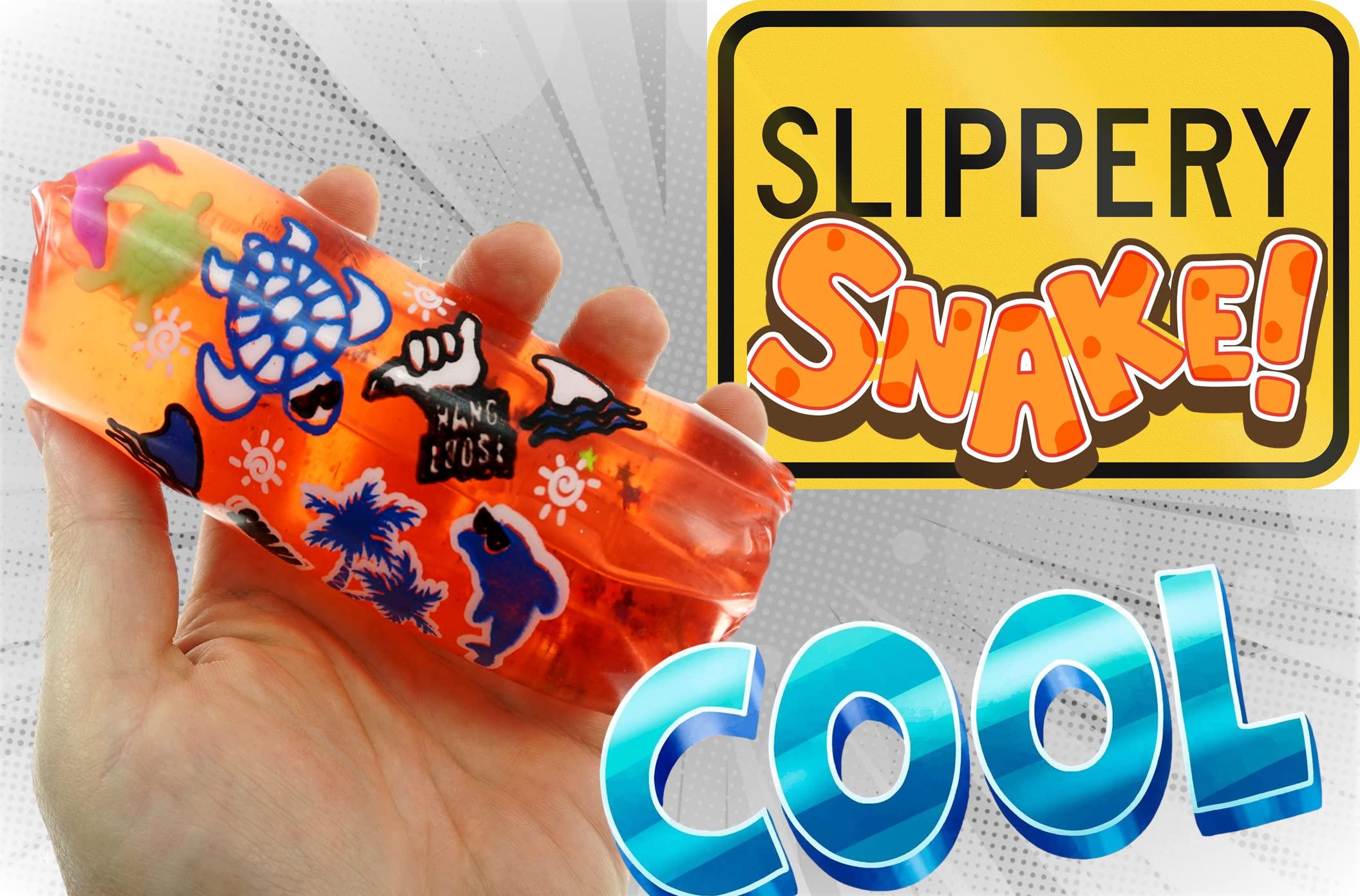 JA-RU JA-RU Water Snake Fidget Toy (3 Water Snakes Toy) Assorted Color - Slippery Gel Filled Water Wiggler Toy. Stress Relief Squishy Sensory Toys for Kids. Bulk Party Favors. 5559-3s