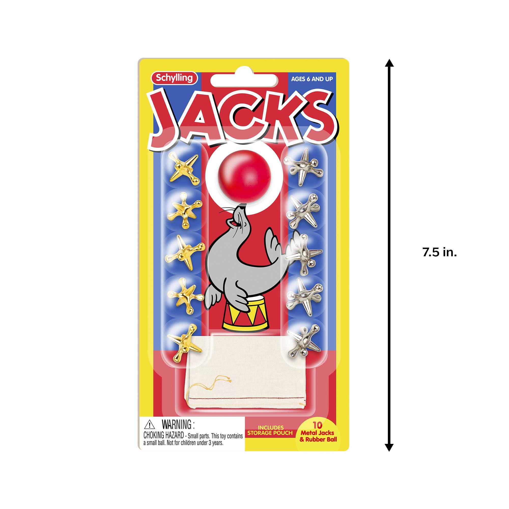 Schylling Metal Jacks and Rubber Ball Set