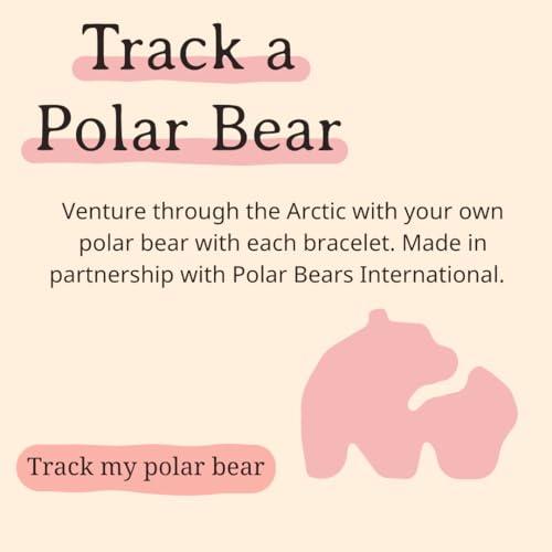 Fahlo Fahlo Polar Bear Tracking Bracelet, Elastic, supports Polar Bears International, one size fits most for Men and Women