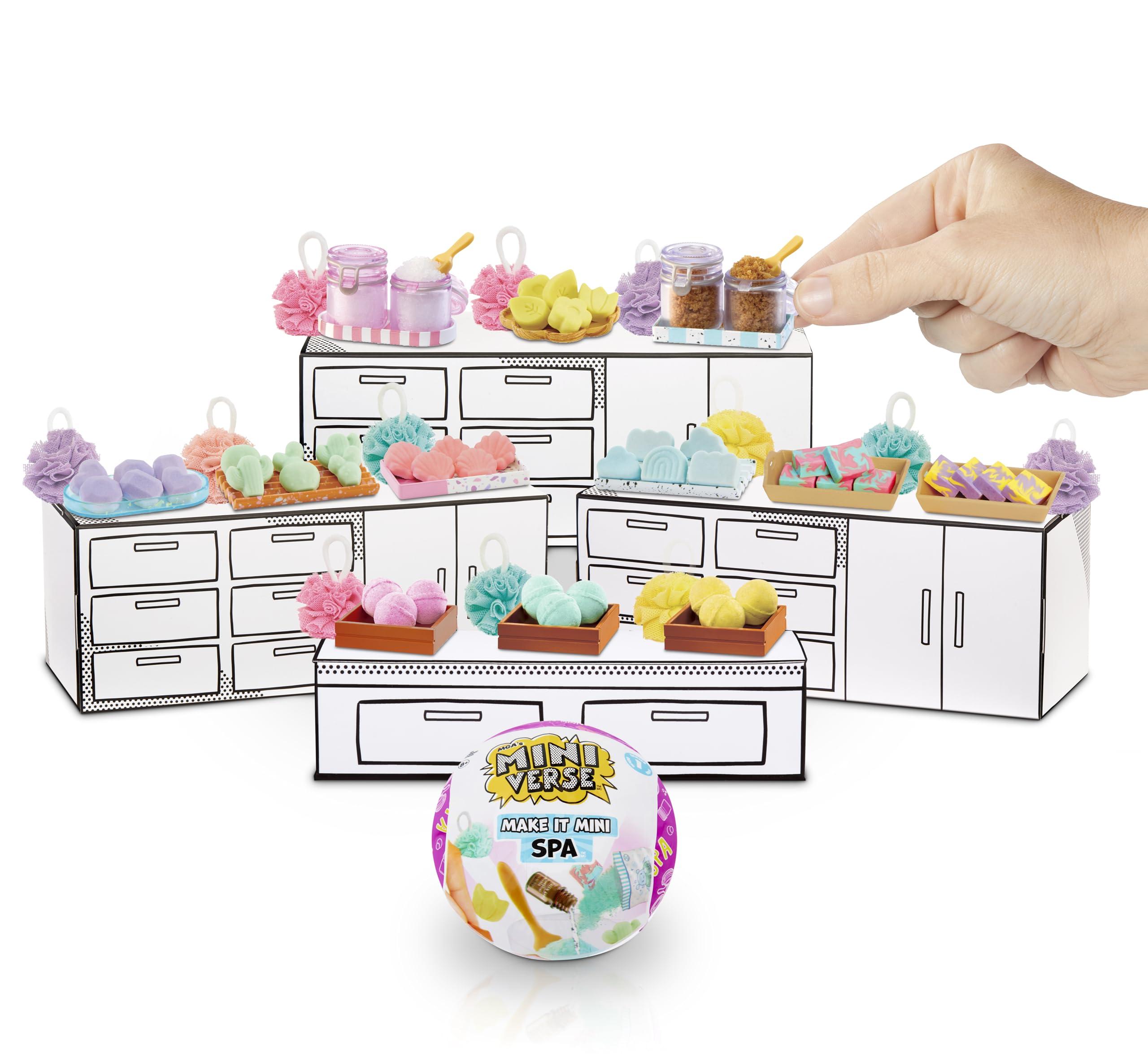 MGA's Miniverse MGA's Miniverse Make It Mini Spa (6 Pack), Mini Collectibles, Mystery Blind Packaging, DIY, Really Works, Real Spa Products, Collectors, 8+