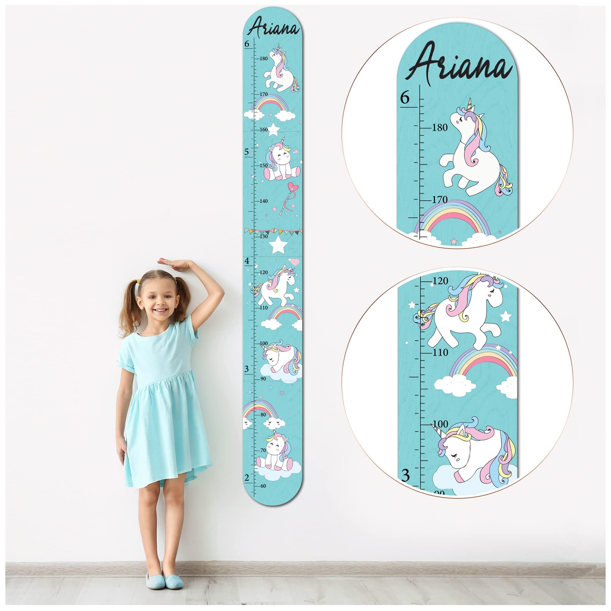TAINGAVN Custom Growth Chart Boys, Personalized Growth Chart for Baby, Printing Cute Mermaids and Sea Life Measuring for Kids Height, Kids Growth Chart Wall for Boys, Toddler Measuring Chart Wall