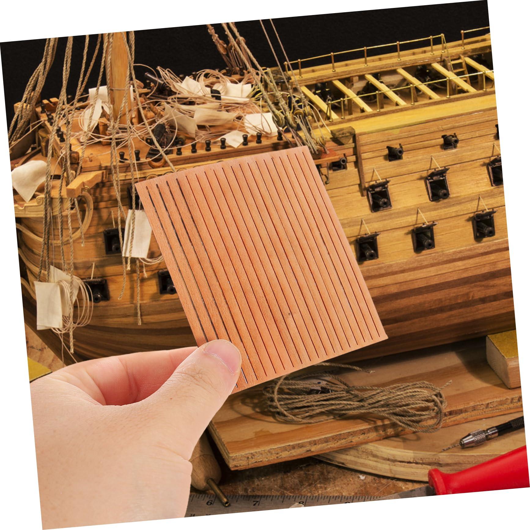 QUMIIRITY QUMIIRITY DIY Boat Model Flooring Material 80pcs Miniature Floorboard Realistic Solid Wood Mini Decking for Craft Projects