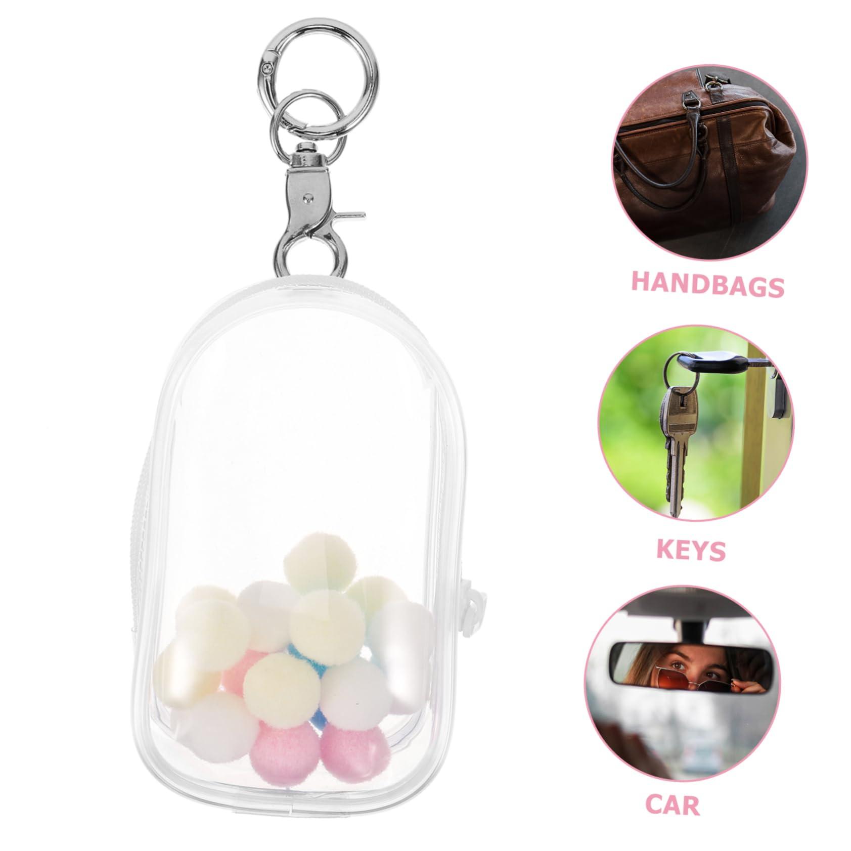 FELTECHELECTR FELTECHELECTR Doll Storage Bag with Keychain Display Case Portable Zipper Pouch for Figurines and Collectibles