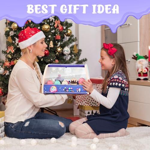 FRIEET Ice Cream Toys for Kids, Toddler Pretend Play Kitchen Food Accessories, Ice Cream Counter Playset, Pretend Food Toys for 3 4 5 6 Year Old Girls & Boys, Christmas Birthday Toys Gift for Kids