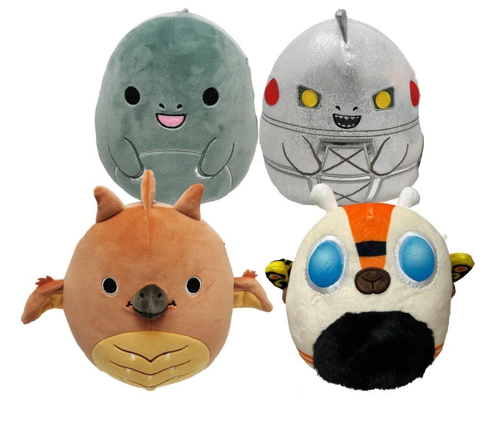 Squishmallows Squishmallows Kellytoy Godzilla Plush Toy (Set of 4 Godzilla), 4 Piece Assortment (SQK2817)