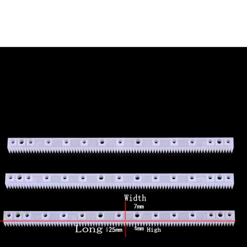 Generic 20pcs Long Strip Rack Gears 0.5 Modulus Plastic Gear Plastic Connecting Rod Toy Parts Pinion Transmission Set Drive