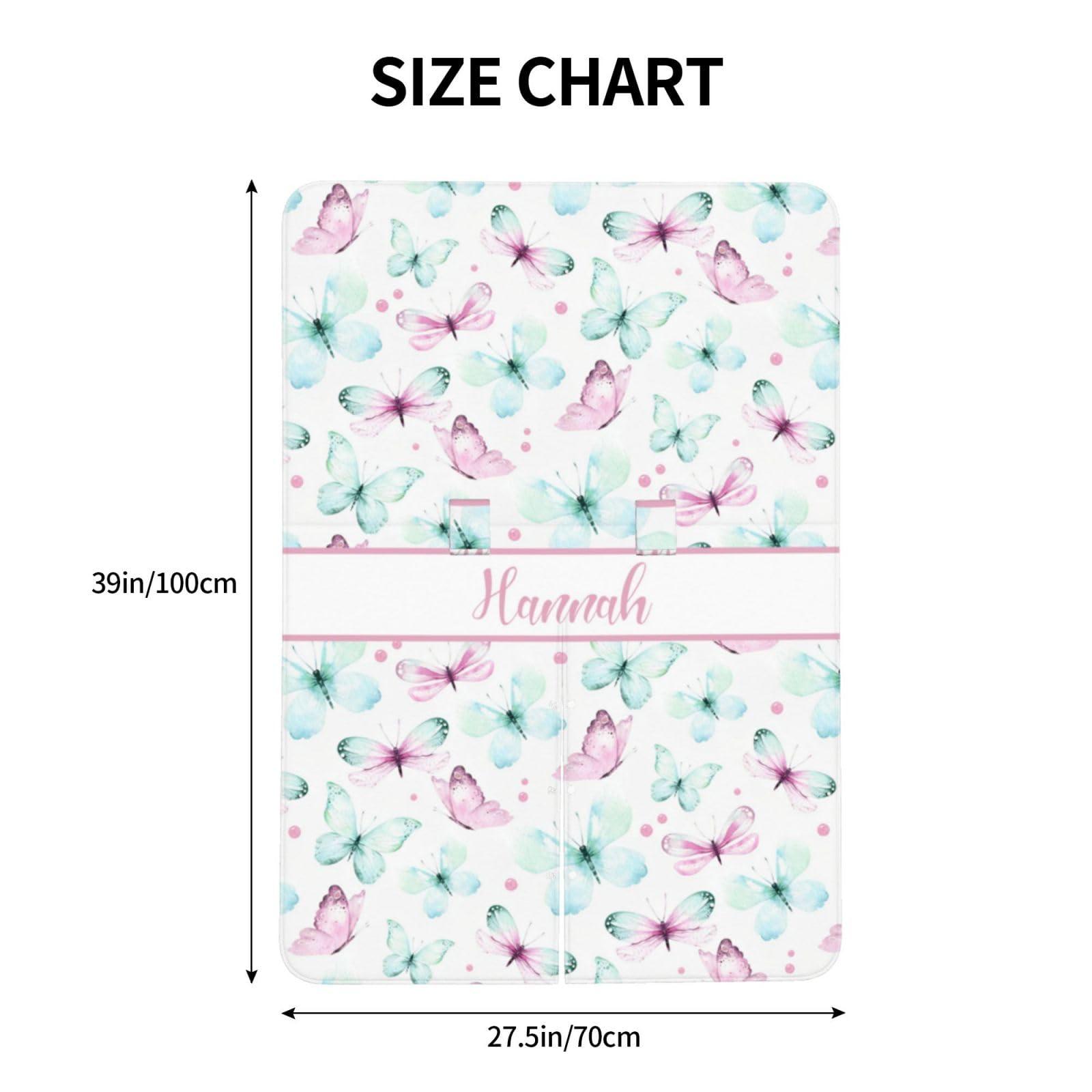 Naseagleeye Custom Baby Car Seat Canopy for Babies with Name, Personalized Stroller Car Seat Covers for Girls, Butterfly Minky Nursing Carseat Cover for Breastfeeding, Car Seat Canopies for Newborn