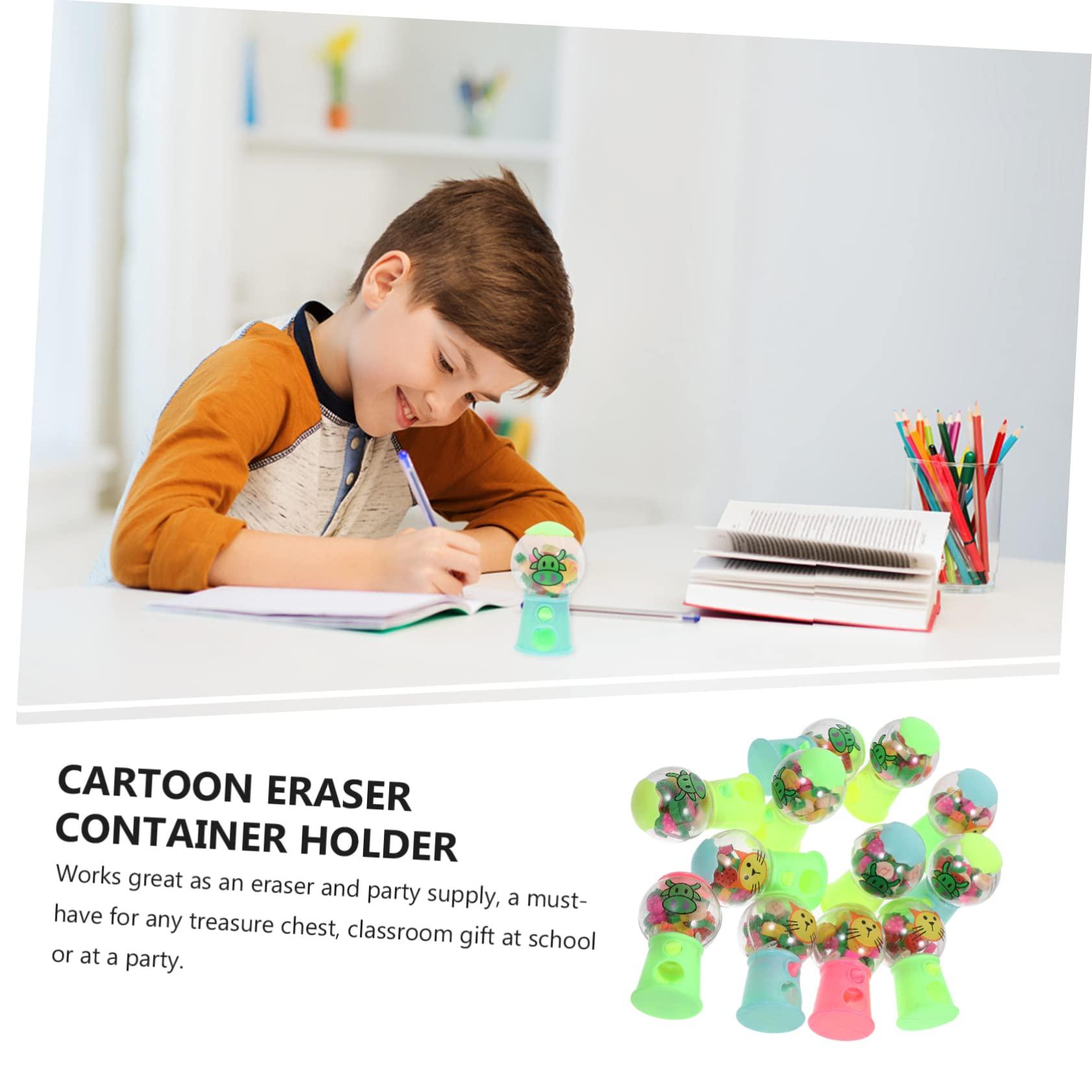 VICASKY VICASKY 12pcs Small Rubber Machine Candy Dispenser Food Pencil Eraser Mini Puzzles Pencils Candy Claw Machine for Food Student Plastic Christmas Bubble Gum Machine