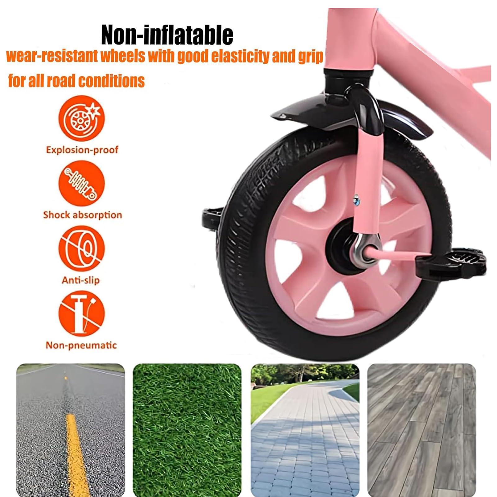 JIYIAN JIYIAN Red, High Carbon Steel Two-Person Children's Tricycles/Soft and Comfortable Pedal Tricycle Can Take People/Baby Balance Bike Bicycles