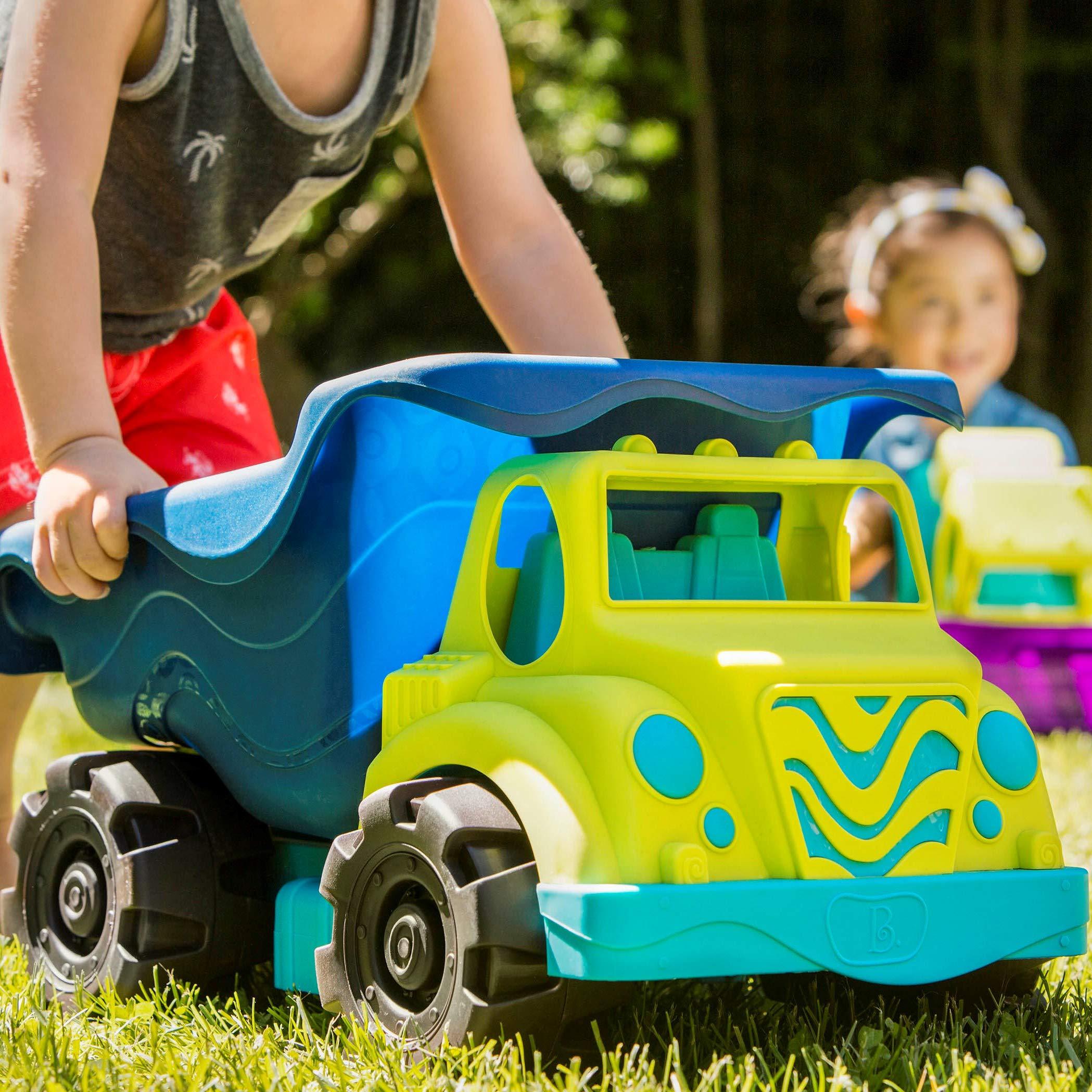 Branford LTD B. toys- Colossal Cruiser 20\" Sand Truck- Water & Sand Playset - Beach Dump Truck for kids- 18 months +