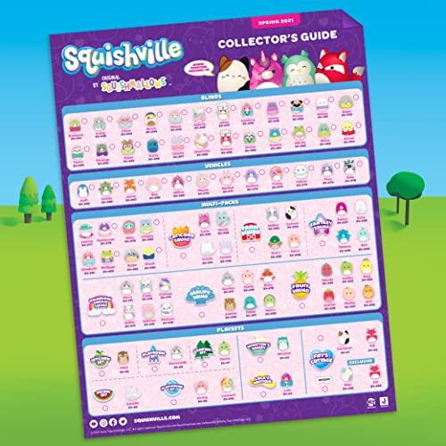 Squishville Squishville by Squishmallows Mini Plush Fruit Squad, Six 2" Soft Minimallow Plush, Irresistibly Colorful Fruits, Mini Peach, Pineapple, and Watermelon