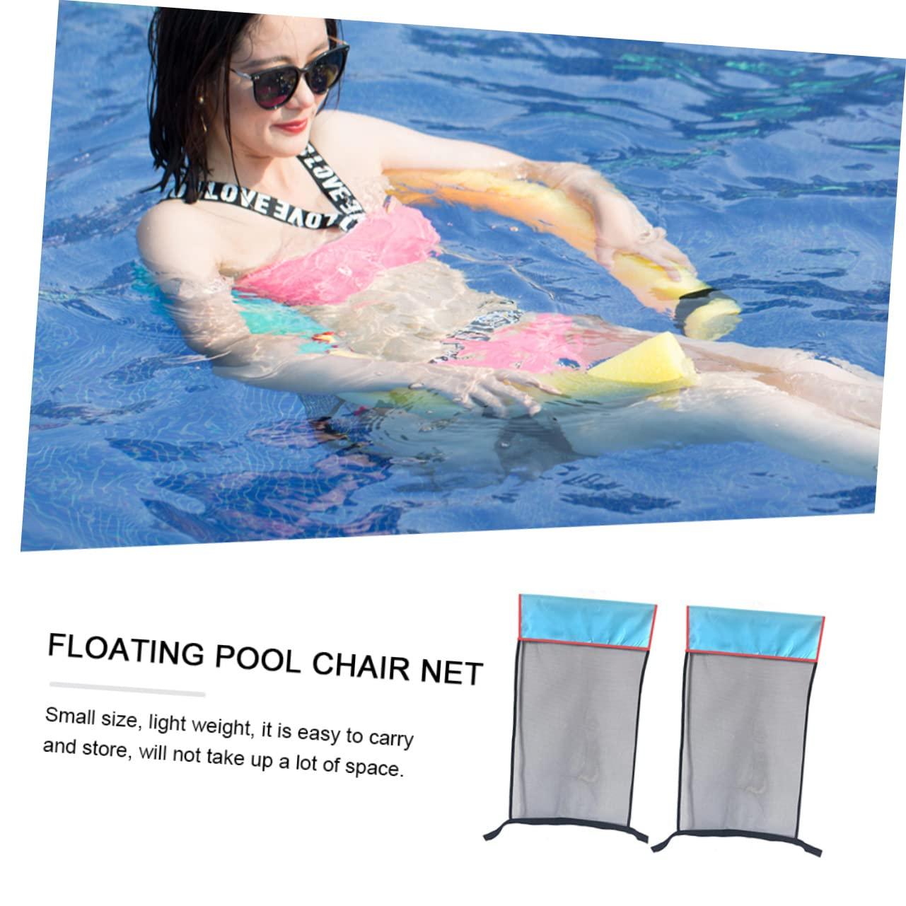 Yardwe Yardwe 4 Pcs Swimming Chair Net Pocket Outdoor Chaise Lounge Floating Pool Lounge Swimming Chair Nets Mesh Pool Floats Noodles for Swimming Pools Polyester Aerated Water Pool Party Grid