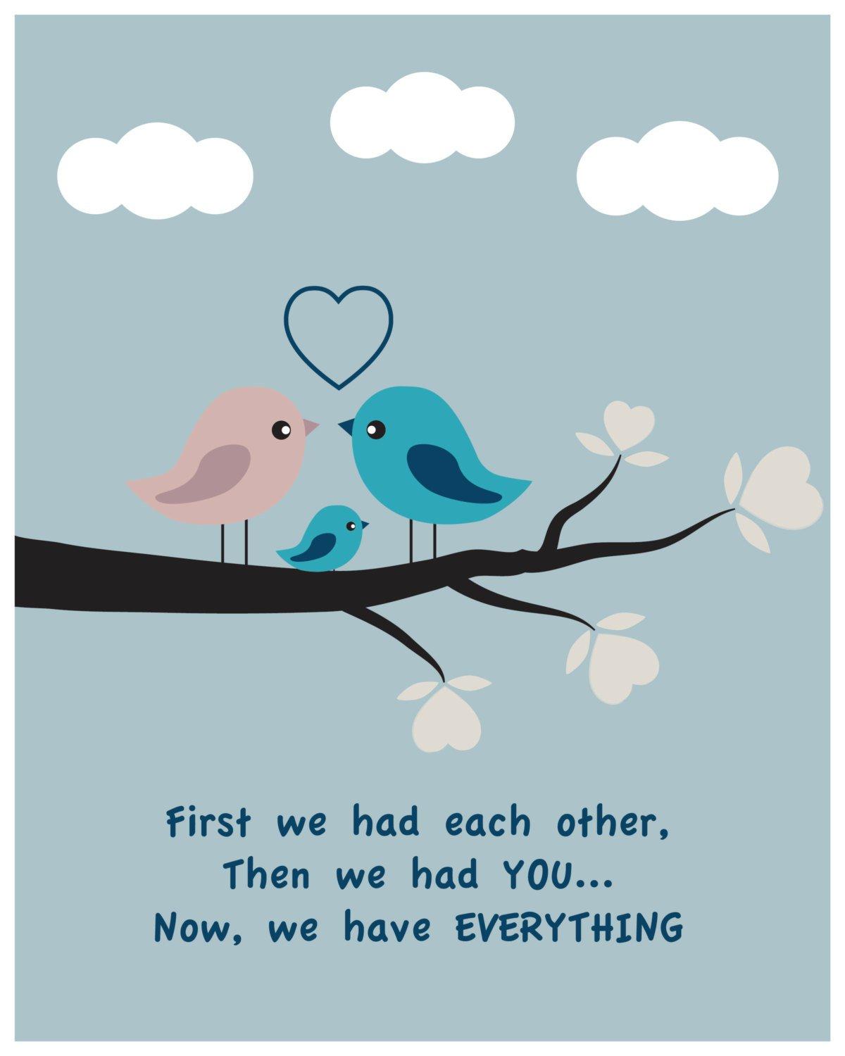 GoodNightOwlDesigns Personalized Nursery Art "First We had each other, then we had you, now we have everything," - FRAME NOT INCLUDED**