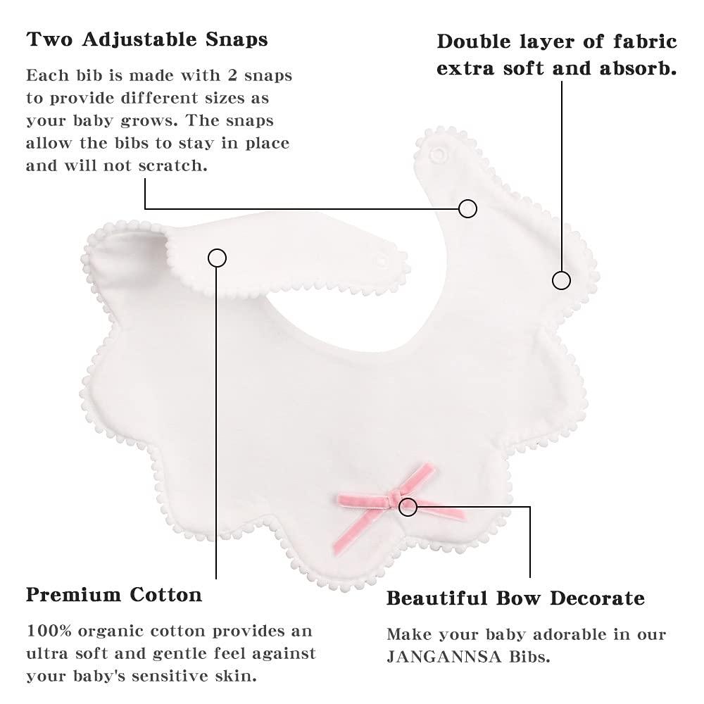 JANGANNSA JANGANNSA 3 PCS Flower Baby Bibs Infant Burp Clothes for Baby Girls Saliva Towel Cotton Infant Toddler Girls Bibs(3 PCS -B)