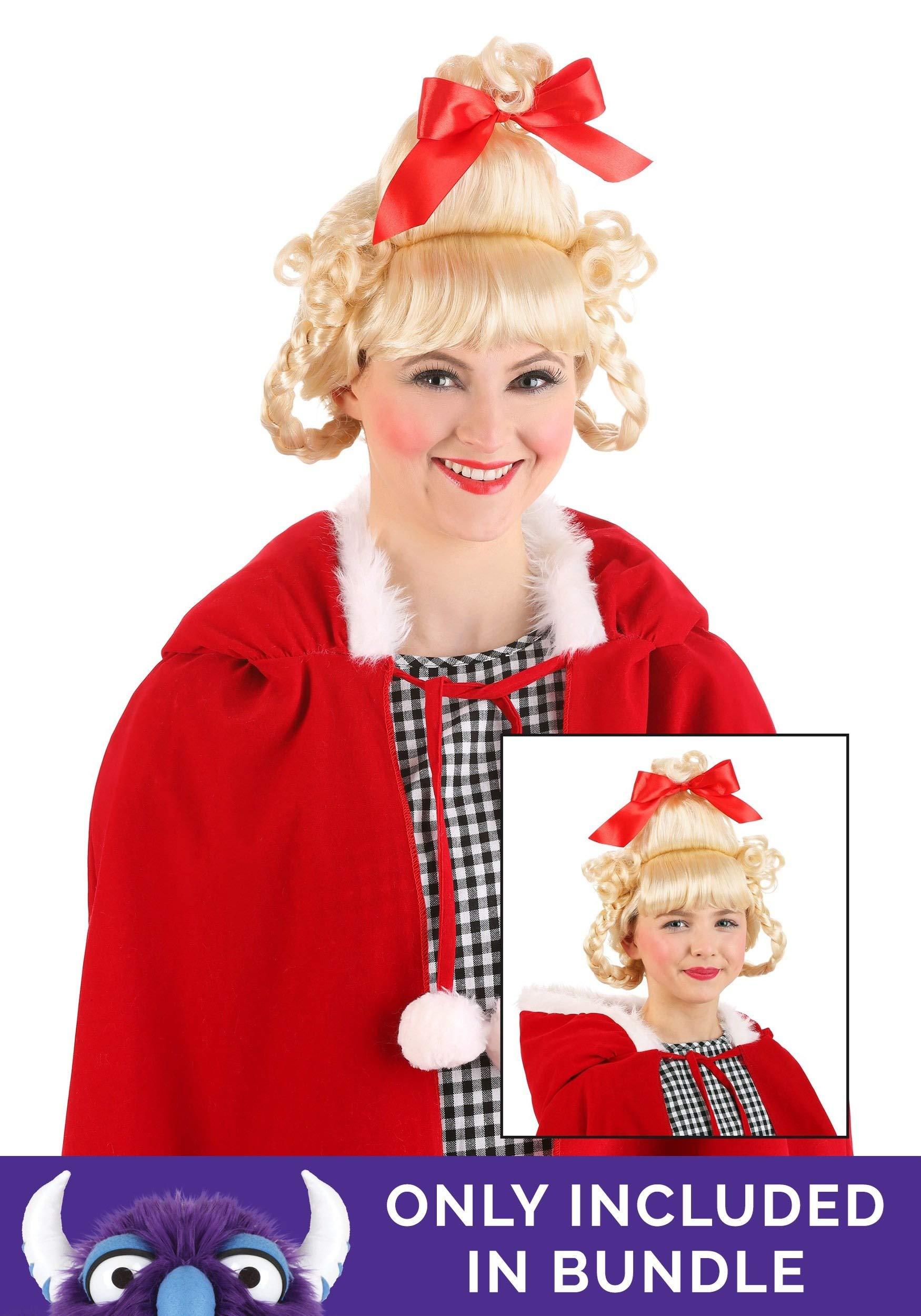 FUN Costumes Fun Costumes Dr. Seuss The Grinch Cindy Lou Who Costume for Toddlers, Girl\'s Pink Christmas Dress for Character Cosplay Dress up 4T Bundle