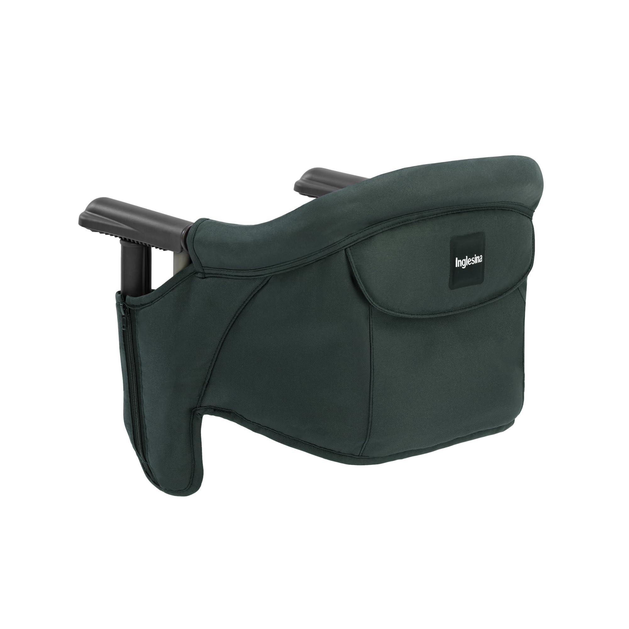 Inglesina Inglesina Fast Table Chair, Dark Green - Portable Baby High Chair - Babies & Toddlers 6-36 Months - Collapsible Design - Fits Tables 0.8'' to 3.5'' Thick - Compact & Easy to Use - Travel Bag Included